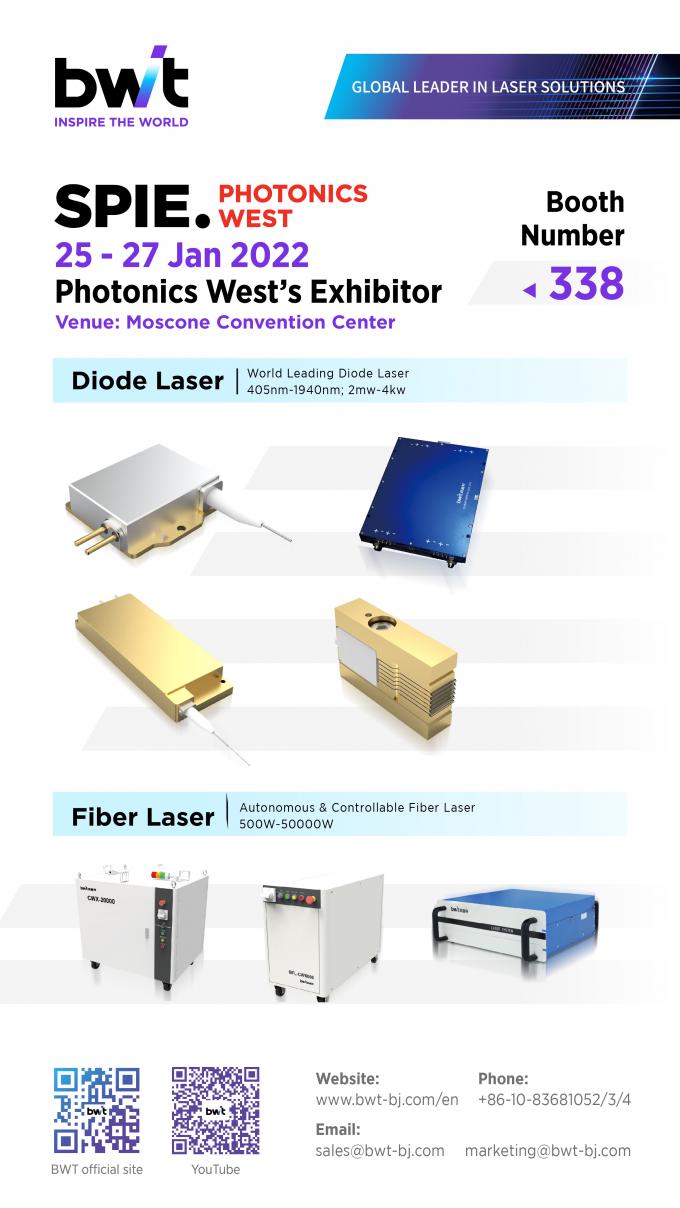 últimas notícias da empresa sobre BWT - Oeste 2022 de Photonics - SPIE  0